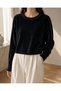 Crew Neck Şönıl Knitwear Sweater - Black - 2