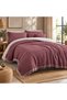 Muslin Bedspread Double 4-Layer 100% Cotton Plum Color Pique 220X230 cm