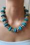 Silver Form Collection Marble Bead Necklace - Blue - 2