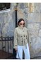 Women's Short Stand Collar Double Button Belted Trench Coat - 3