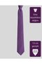 Navy Blue White Striped Purple Silk Tie – 7.5 cm Wide - 4