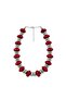 Silver Form Collection Marble Bead Necklace - Burgundy