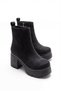 Women's Platform Thick Soled Suede Winter Zippered Black Women's Boots Geza - 8