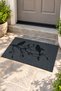 Gray Bird on the Branch Patterned Door Mat 35X60 cm - 3
