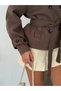 Women's Stand Collar Belted Double Button Short Cashmere Coat - 2
