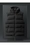Men's Black Hooded Soft Textured Fiber Filled Inflatable Vest 27104 - 2