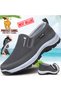 Men's Nonslip Slip-on Walking Shoes Casual Mesh Sports Shoes Soft-soled Travel Shoes
