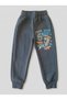 Boy's 67 Printed Shawl Collar Top and Bottom Set - 3
