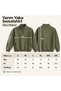 Men's Oversize Standing Collar Half Zipper Pocket Sweatshirt Without Hood 3 Threads - 8