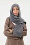 Women's Soft Textured Knitwear Scarf Beanie |   Balaklava Scarf Beanie - 3