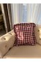 2-Piece Bordo Linen Cloth Cover (45X45Cm) - 8