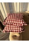 2-Piece Bordo Linen Cloth Cover (45X45Cm) - 3