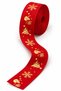 New Year's Gold Printed Red Ribbon 2.5 cm 10 Meters Gift Packaging and Decoration - 4