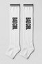 Bad Girl Written Striped Above-Knee Women's Socks - 8