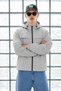 Men's Hooded Zippered Seasonal Stone Raincoat - 5