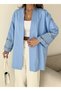 Women's Back-To-Back Sleeves with Bead Embroidery Worked Kimono Pants Set - 3