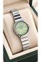 Silver Steel Band, Green Dial, Small Case Women's Wristwatch, in Stylish Box - 2