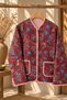 Women's Red Floral Quilted Jacket