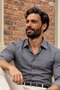 Men's Long Sleeve Classic Collar Anthracite Shirt - 6