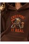 Unisex Creepin' It Real Design Printed Sweatshirt - 4