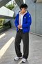 Men's Hooded Full-Pocket Winter Casual S.Blue Fur Raincoat - 2