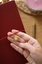 Charm-2027 Year Daily Agenda A5 -Changeable Interior and Charm. Gilded Edge.-Burgundy - 3