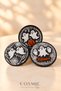 Halloween Ghost and Pumpkin Patterned Coasters with Stand Set of 3 - 4