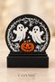 Halloween Ghost and Pumpkin Patterned Coasters with Stand Set of 3 - 5