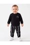 Boys' Striped 1-2-3-4 Years Old Winter 3 Threaded Ribbed 2-Piece Top and Bottom Tracksuit Set