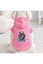Pink Hello Dog Printed Dog Sweatshirt |   Hooded, Fleece Fabric, Winter Dog Clothing