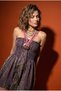 Mystical Eastern Bohemian Indian Handwork Shawl Patterned Tasseled Coconut Accessory Tied Elastic Glitter Fabric Strapless Dress