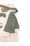 Baby Boy Newborn 0-3-6-9 Months Hooded Cardigan, Bow Tie, Elephant Embroidered 3-Piece Stylish Set - 5