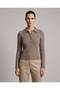 Women's Polo Collar Buttoned Knitted Patterned Sweater - 5