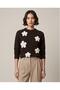 Women's Floral Appliqué Detailed Knitwear Sweater - 3