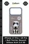iPhone 17 Pro / 18 Pro |   Bull Terrier Patterned Silicone Case 2.0 3D Style Protective Embroidered
