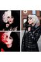Cruella Costume Women's Black White Wig Set with Gloves Lace Mask Necklace Magic Wand Wig Hat Halloween Fancy Dress Costumes Women Girls for Carnival 70s Theme Party Cosplay Costume - 5