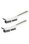 3-in-1 Metal Wire Range Hood and Stove Cleaning Brush with Scraper,Pack of 2,White