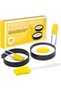 Non-Stick Round Egg Rings with Anti-Scald Handles,Reusable Fried Egg Molds for Pancakes and Sandwiches,Pack of 2