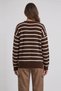 Striped Brown Women's Sweater 26K0477K1 - 3