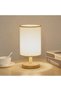 مصباح طاولة غرفة النوم LED أبيض اللون، 14×27×12 سم - 2