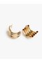Steel Row Hoop Earrings - 2