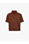 Viscose Short Sleeve Turtleneck Knitwear Sweater - 5