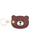 3-in-1 Cartoon Bear Protective Case with Keychain,Anti-Scratch PU Air Tag Cover for Keys,Wallets and Bags