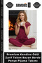 Premium Kendine Ödül Elegant Team Burgundy Combed Cotton Pajama Set