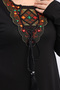 Plus Size Embroidery Collared Baseni Wide Cut Long Sleeve Dress - 2