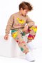 Boys' Dinosaur Printed Crew Neck Long Sleeve Top and Bottom Set - 2