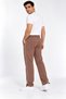 Men's Brown 3-Thread Fleece Lined Comfortable Cut Sweatpants with Adjustable Leg Detail - 2