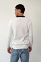 Men's Colorful Polo Collar Ribbed Knit Sweater White - 27011 - 5