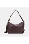 Women's Bitter Brown Suede Textured Shoulder Bag with Tassel Accessories - 4