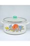 26 cm 6 Liter Decorated Enamel Pot for Milk, Yogurt, Sauce, Menemen Pot - 3